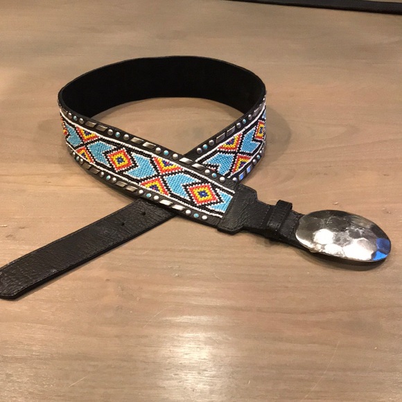 Hand Beaded Leatherock Belt - Picture 5 of 7